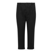 Original Vintage Cropped Trousers Black, Herr