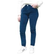 Islow Corduroy Slim 7/8 Byxor Blue, Dam