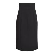Co'Couture Elegant Pencil Skirt med hög midja Black, Dam