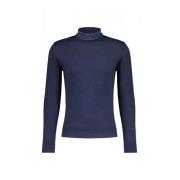 Daniele Fiesoli Merino Turtleneck Sweater Blue, Herr