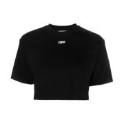Off White Svarta T-shirts och Polos med Off-White Logo Black, Dam