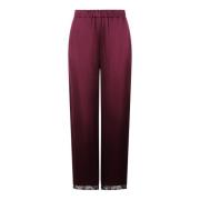 Semicouture Wide Trousers Purple, Dam