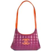 Chanel Vintage Pre-owned Lilla stoff Coco Clasp Axelväska Purple, Dam