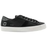 D.a.t.e. Svarta Låga Kalv Sneakers Black, Dam