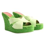 Christian Louboutin Pre-owned Pre-owned Sandaler Green, Dam