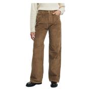 Roy Roger's Vita Corduroy Flare Byxor Brown, Dam