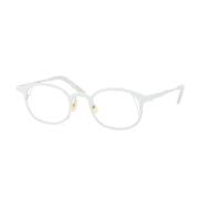 Masahiromaruyama Eleganta Metallglasögon för Modestil White, Unisex
