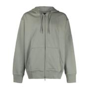 Y-3 Grön Zip Hoodie Uppgradera Streetwear Stil Green, Herr