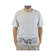 Barrow Beige T-shirt med korta ärmar och främre bokstäver och baktryck...