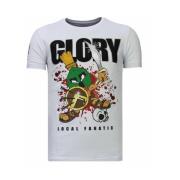 Local Fanatic Glory Martial Rhinestone - Man T shirt - 13-6232W White,...