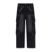 Misbhv Inuti en mörk Echo kollektion cargo jeans Black, Dam