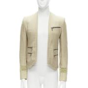 Balmain Pre-owned Pre-owned Bomull ytterklder Beige, Dam