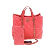 Chanel Vintage Förhandsägd Rosa Canvas Louis Vuitton Väska Pink, Dam