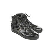 Gucci Vintage Lackerade Lädersneakers Black, Dam