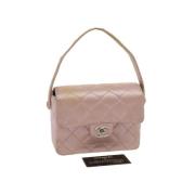 Chanel Vintage Förägad Rosa Canvas Axelväska Pink, Dam