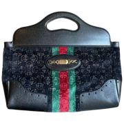 Gucci Vintage Förhandsägd Svart Läder Gucci Väska Black, Dam