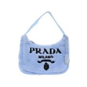 Prada Vintage Pre-owned Päls handvskor Blue, Dam