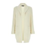 Saint James Vit Mohair Blend Cardigan White, Dam