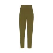 Manila Grace Slim-fit Trousers Green, Dam