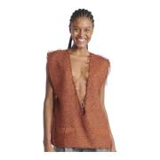 Jejia Lurex Vest Brown, Dam