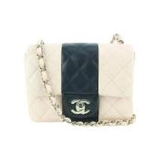 Chanel Vintage Begagnad Axelväska Beige, Dam