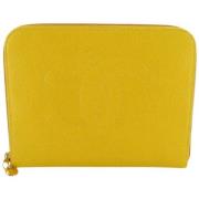 Chanel Vintage Vintage canvasväskor Yellow, Dam