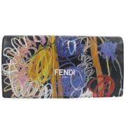 Fendi Vintage Begagnad Multifärgad Läderplånbok Multicolor, Dam