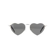 Saint Laurent Lyxiga Metallic Solglasögon för Kvinnor Gray, Dam