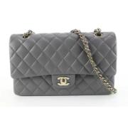 Chanel Vintage Andrahands axelväska med RFID-platta Gray, Dam