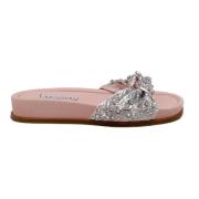 Aquazzura Pre-owned Pre-owned Canvas sandaler Pink, Dam