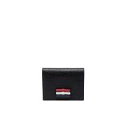 Thom Browne 3-Bow Double Card Holder IN Pebble Grain Leather - L10, H8...