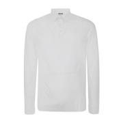 Zanone Polo Basic Pullover Shirt White, Herr