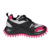 Vic Matié Runner Modell Läder och Mesh Sneakers Pink, Dam