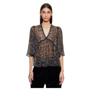 Antik Batik Blouses Black, Dam