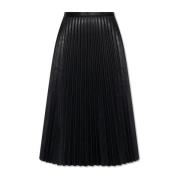 Balenciaga Läderplisserad kjol Black, Dam