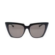 Balenciaga Cat-Eye Solglasögon med Framträdande Kanter Black, Dam
