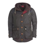 Barbour Modernt Olivgrön Bomullsparkas Brown, Herr