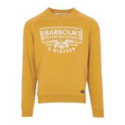 Barbour Vintage Loopback Bomulls Sweatshirt Yellow, Herr