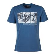Barbour Arter Graphic-Print T-Shirt Blue, Herr
