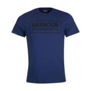 Barbour Essentiell Stor Logotyp Motorcykel T-Shirt Blue, Herr
