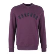 Barbour Debson Crew Neck Sweatshirt Purple, Herr