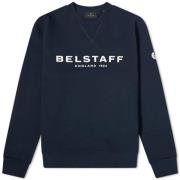 Belstaff 1924 Mörkblå Off White Sweatshirt Blue, Herr