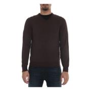 Boss Slim Fit Wool V-Neck Pullover Brown, Herr