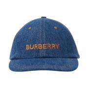 Burberry Broderad Denim Baseball Cap Blue, Dam