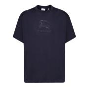 Burberry Blå T-shirt med broderad logotyp Blue, Herr