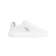 Calvin Klein Chunky Cupsole Laceup Sneakers White, Dam