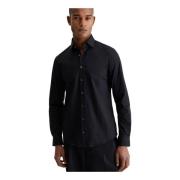 Calvin Klein Klassisk Herrskjorta i enfärgad Black, Herr