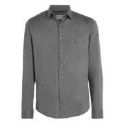 Calvin Klein Heather Structure Slim Skjorta Gray, Herr