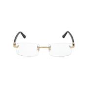 Cartier Snygga Glasögon med Metallram för Män Yellow, Herr