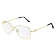 Cartier Feminina Rektangulära Glasögon Ct0223O Yellow, Unisex